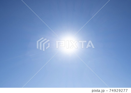 Sun on blue sky Sun on blue sky 74929277