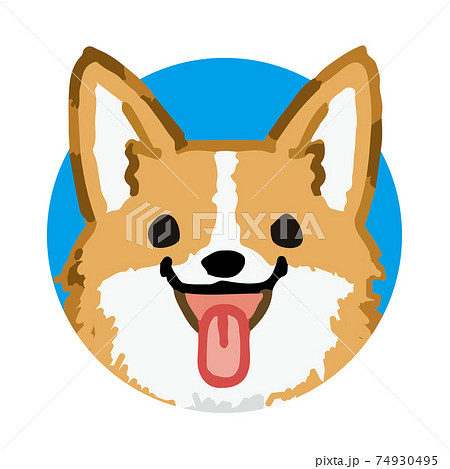 手描きイラスト コーギー プリン もらえる？（陽気なコーギー犬立って 