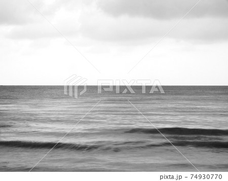 black and white for slow shutter seascape view 74930770