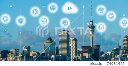 Advanced communication and global internet network connection in smart city 74931445