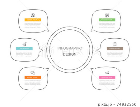6 data optine infographics thin line template design. Illustration abstract background. Can be used for workflow layout, business step, banner, web design. 6 data optine infographics thin line template design. Illustration abstract background. Can be used for workflow layout, business step, banner, web design. 74932550