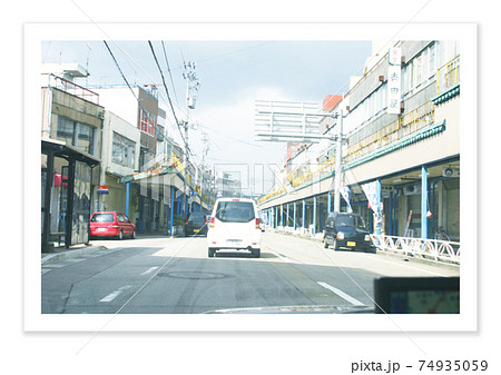 フィルム写真　古い町並 74935059