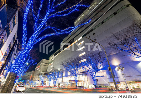 名古屋中区　栄　都市風景　大津通　イルミネーション　名古屋クレストンホテル 74938835