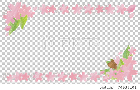 春の桜フレーム 背景 イラスト 74939101
