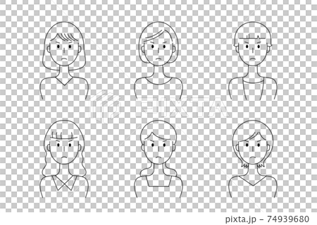 Vector illustration set of angry woman Vector illustration set of angry woman 74939680