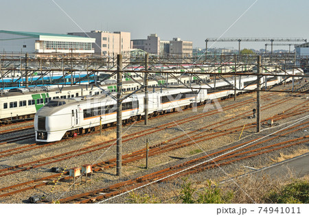 鉄道　JR東日本：東大宮操車場　651系・185系・E257系 74941011