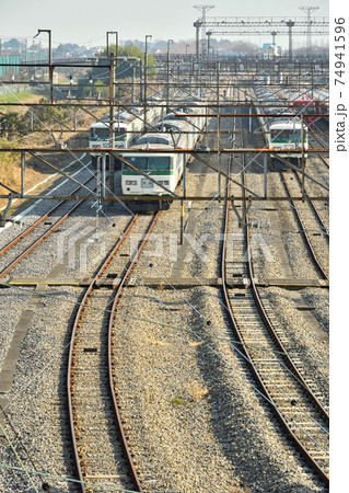 鉄道　JR東日本：東大宮操車場　185系 74941596