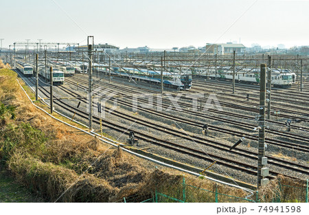 鉄道　JR東日本：東大宮操車場　185系・E257系 74941598