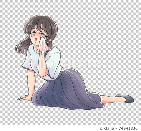 レトロ少女漫画風・悲劇のヒロイン・ビジネスカジュアル 74941836