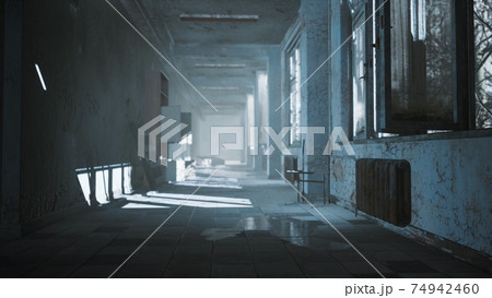 interior of the abandoned soviet building 74942460