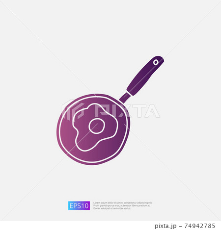 cooking pan doodle icon for cooking concept. Gradient glyph sign symbol vector illustration cooking pan doodle icon for cooking concept. Gradient glyph sign symbol vector illustration 74942785