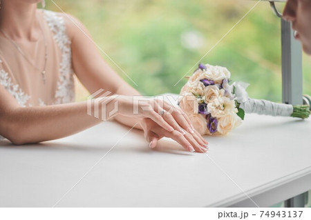 The bride and groom are on a date. The bride and groom are on a date. 74943137