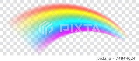 Realistic Spectrum Colour Rainbow on Transparent Background 74944024