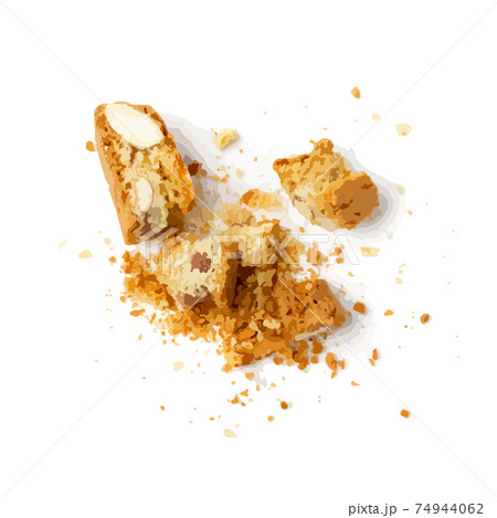 Traditional italian cantuccini nuts cookies with crumbs Traditional italian cantuccini nuts cookies with crumbs 74944062