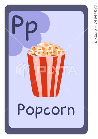 Colorful Abc Education Flash Card Letter P のイラスト素材