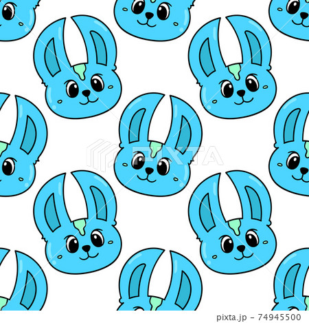 blue smile kitten seamless pattern textile print. repeat pattern background design blue smile kitten seamless pattern textile print. repeat pattern background design 74945500