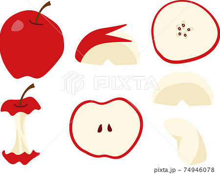 さまざまな形のりんごのイラストのイラスト素材 さまざまな形のりんごのイラストのイラスト素材
