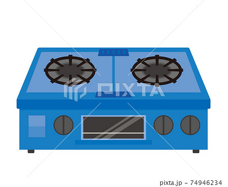 ガスコンロのベクターイラストのイラスト素材