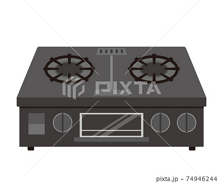 ガスコンロのベクターイラストのイラスト素材