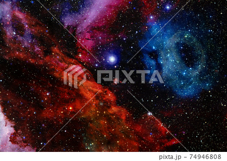 Cluster of stars. Nebula. Elements of this image furnished by NASA 74946808