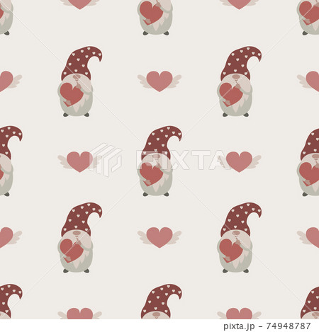 Love gnome vector background. 74948787