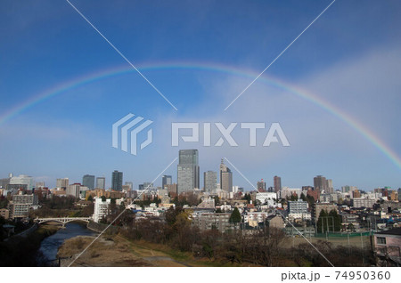 仙台にかかる虹 仙台にかかる虹 74950360