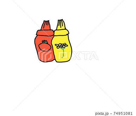 ケチャップとマスタードのイラスト素材