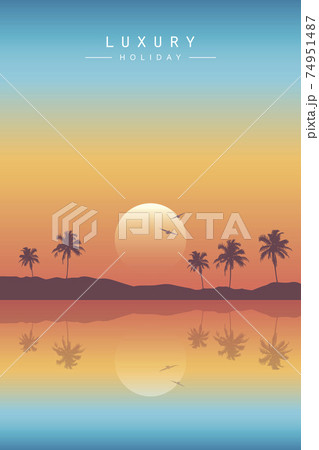luxury summer holiday on paradise beach at sunset luxury summer holiday on paradise beach at sunset 74951487