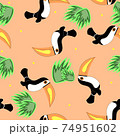 Toucan tropical repetitive pattern Toucan tropical repetitive pattern 74951602