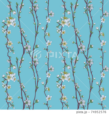 Blossom Japanese Sakura Cherry Flower Pattern Blossom Japanese Sakura Cherry Flower Pattern 74952576