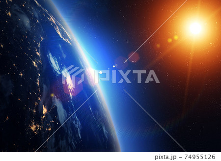 Planet Earth and Sun. Planet Earth and Sun. 74955126
