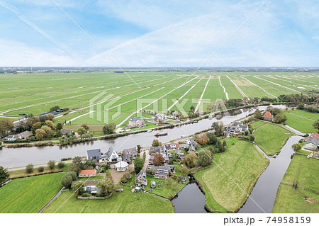 Residential area by the river Residential area by the river 74958159