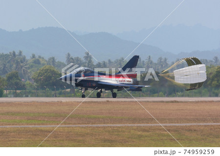 中国空軍J-10八一飛行表演隊着陸 74959259