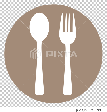 Spoon and fork stamp 74959910