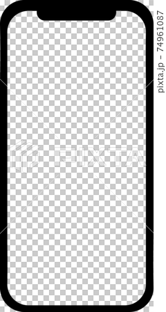スマートフォン　シルエット 74961087