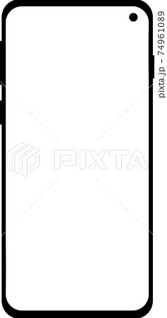 スマートフォン　シルエット 74961089