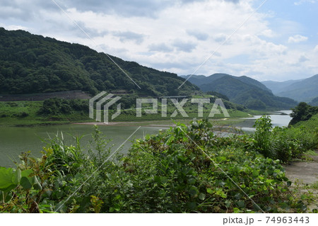 月山ダム（がっさんダム）山形県鶴岡市 74963443