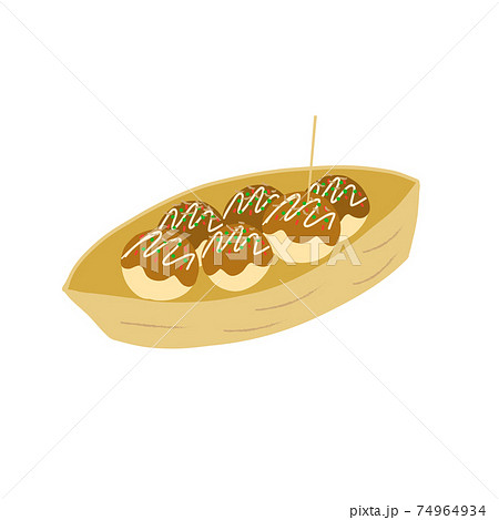 たこ焼きのベクターイラスト素材のイラスト素材