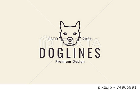 animal pets dog American Pit Bull Terrier head lines logo design vector icon symbol graphic illustration animal pets dog American Pit Bull Terrier head lines logo design vector icon symbol graphic illustration 74965991