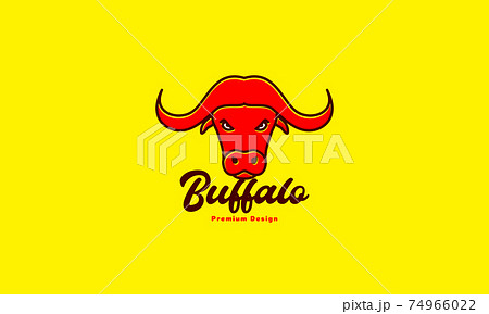 buffalo head red modern strong logo design vector icon symbol graphic illustration buffalo head red modern strong logo design vector icon symbol graphic illustration 74966022
