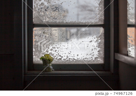 凍りついた窓の景色 74967126