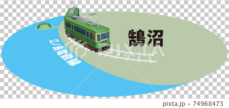 Kugenuma Enoshima Electric Railway frame vector illustration background transparent Kugenuma Enoshima Electric Railway frame vector illustration background transparent 74968473