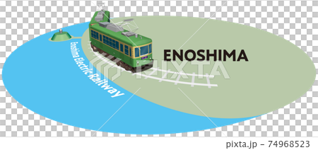 ENOSHIMA Enoshima Electric Railway frame vector illustration background transparent 74968523