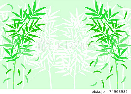 群生している笹のイラストのイラスト素材