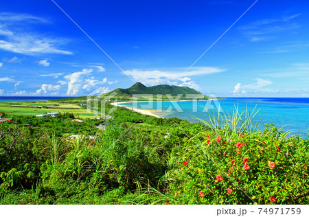 沖縄 石垣島 玉取崎から見た風景 沖縄 石垣島 玉取崎から見た風景 74971759