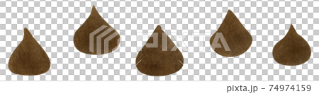 甘いお菓子 しずく形チョコの手描きイラスト 甘いお菓子 しずく形チョコの手描きイラスト 74974159