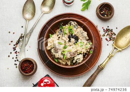 Goulash with beef stew 74974236