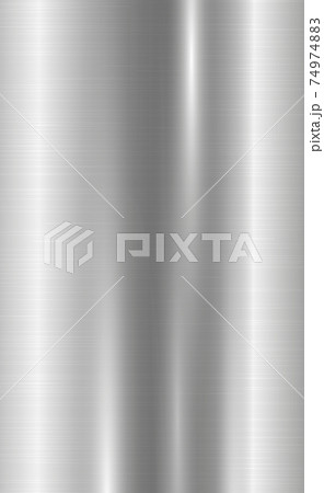 Texture panorama of silver metal with reflection 74974883