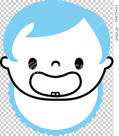 初めて歯が生えた子供のイラスト素材