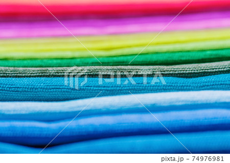 Samples of colorful interior fabrics Samples of colorful interior fabrics 74976981